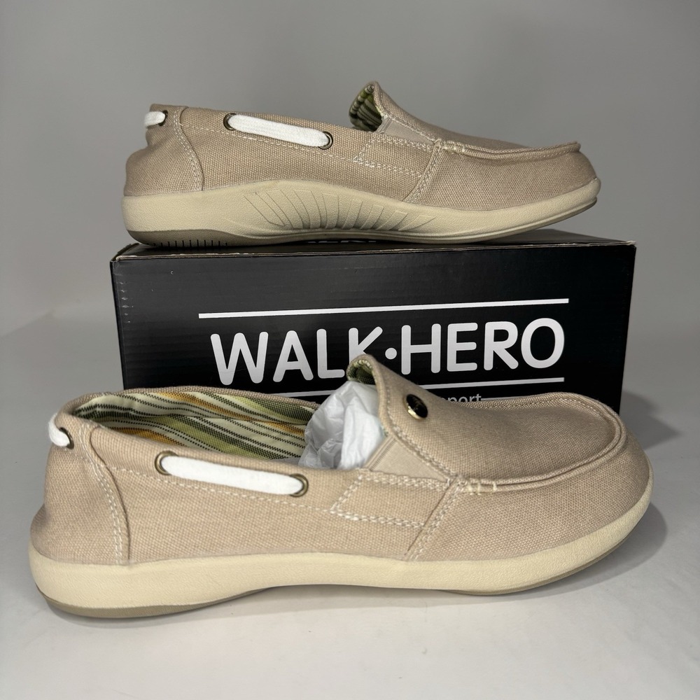 Walkhero Casual Boat Loafers Slip On Comfort & Support Shoes - Women's 9.5- NEW